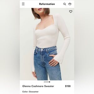 REFORMATION WOMEN’S “GLENNA” CASHMERE SWEATER